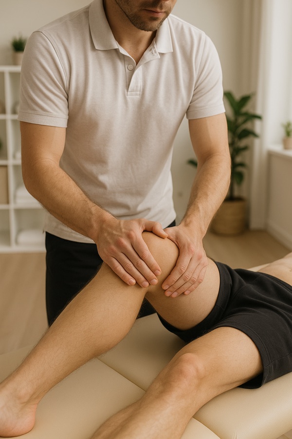 Vyšetrenie funkcie kolena počas diagnostiky v MŠ Therapy