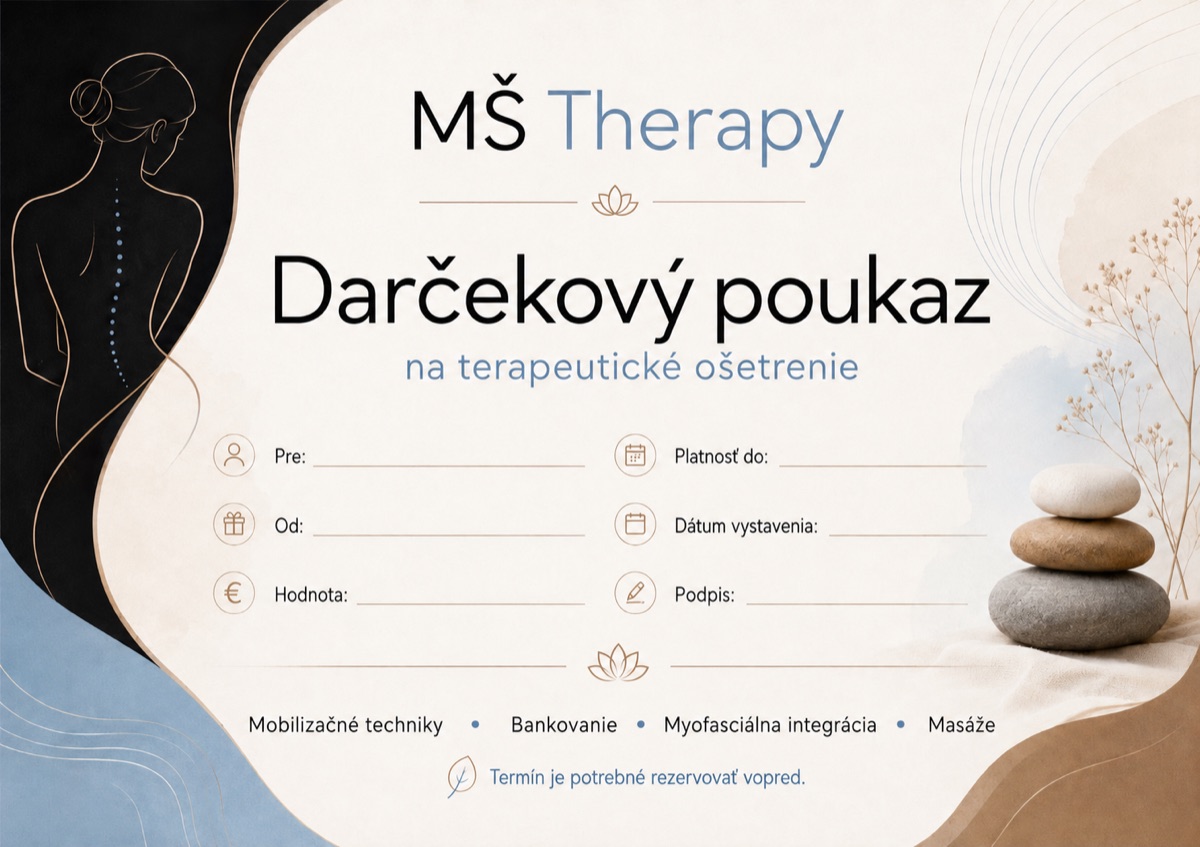 Ukážka darčekového poukazu MŠ Therapy